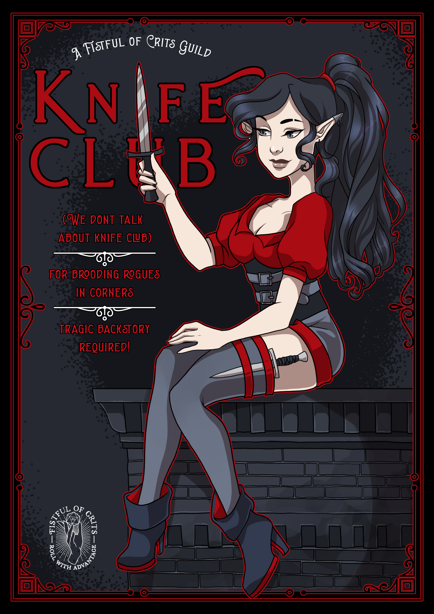 [Rogue Knife Club] - Black T-Shirt