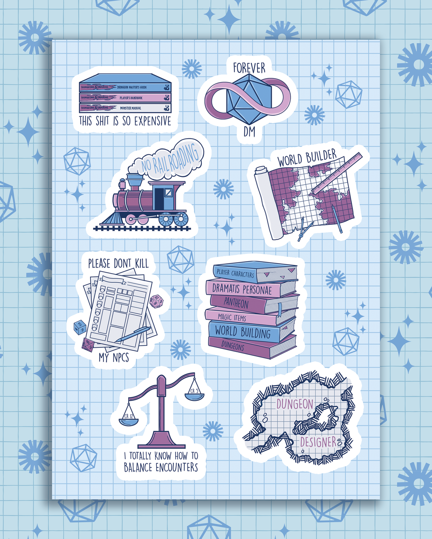 Dungeon Master Sticker Sheet