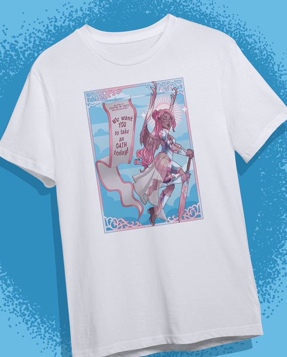 [Paladin Guild] - White T-Shirt